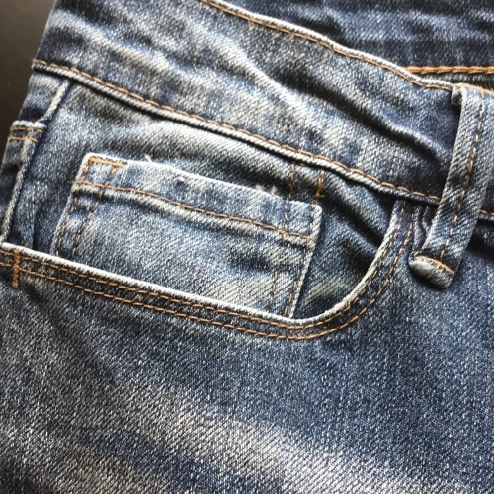 TWELVE BY ONTWELFTH Distressed‎ Denim 5-pocket Raw Hem Jeans Size 27